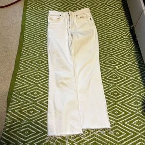 Zara White Straight Leg Jeans